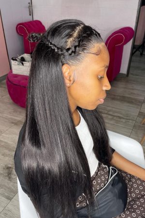 20” Peruvian Straight Frontal Wig