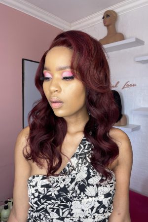 18” Burgandy Bodywave 4x4 Wig