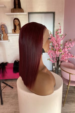 14” Burgandy Double Drawn Frontal