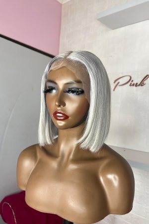 10” Platinum Grey Frontal Wig